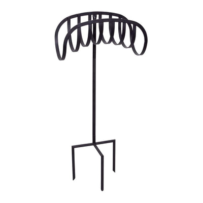 Liberty Garden 647-KD Outdoor Steel Manger Decorative Hose Holder Stand, Black