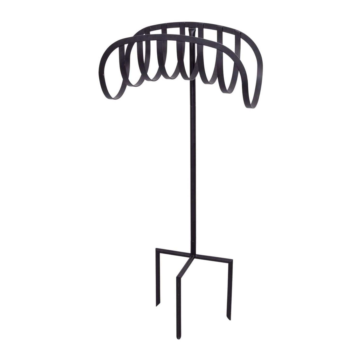 Liberty Garden Outdoor Steel Manger Decorative Hose Holder Stand, Blk (Open Box) - VMInnovations