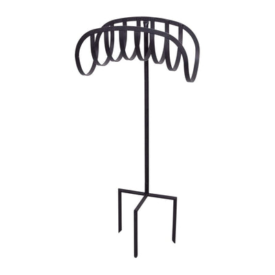 Liberty Garden 647-KD Outdoor Steel Manger Decorative Hose Holder Stand, Black