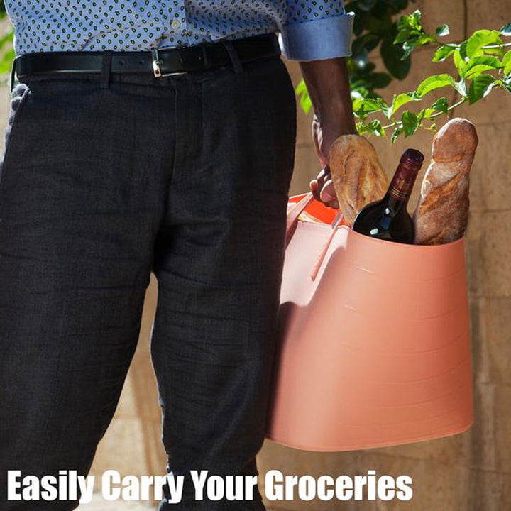 Life Story Tub Basket 25 Liter Plastic Storage Tote Bin with Handles (12 Pack)