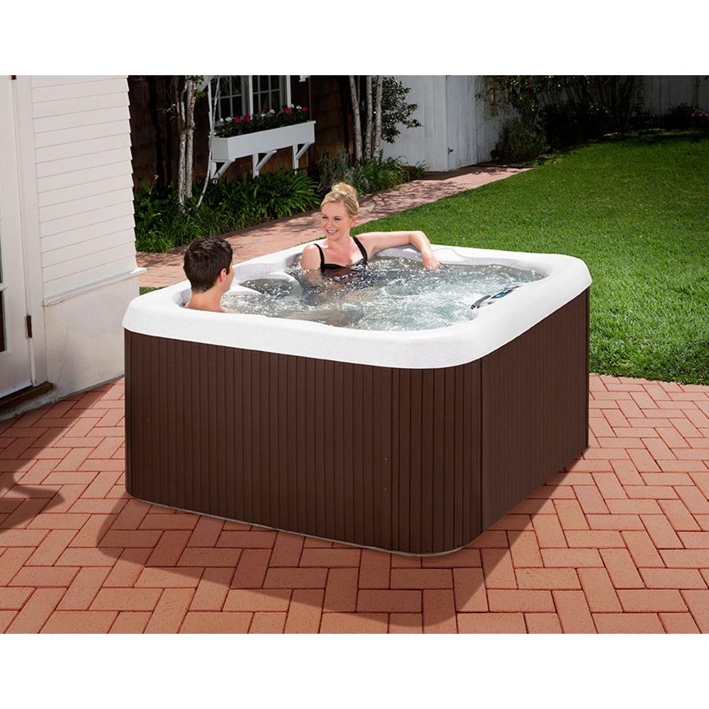 Lifesmart Spas 4 Person Jetted Plug & Play Hot Tub Spa (For Parts)