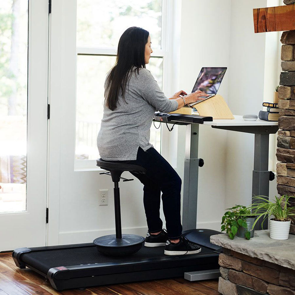 Lifespan Fitness TR1200-DT5 Adjustable Office Walking Desk Treadmill, Silver