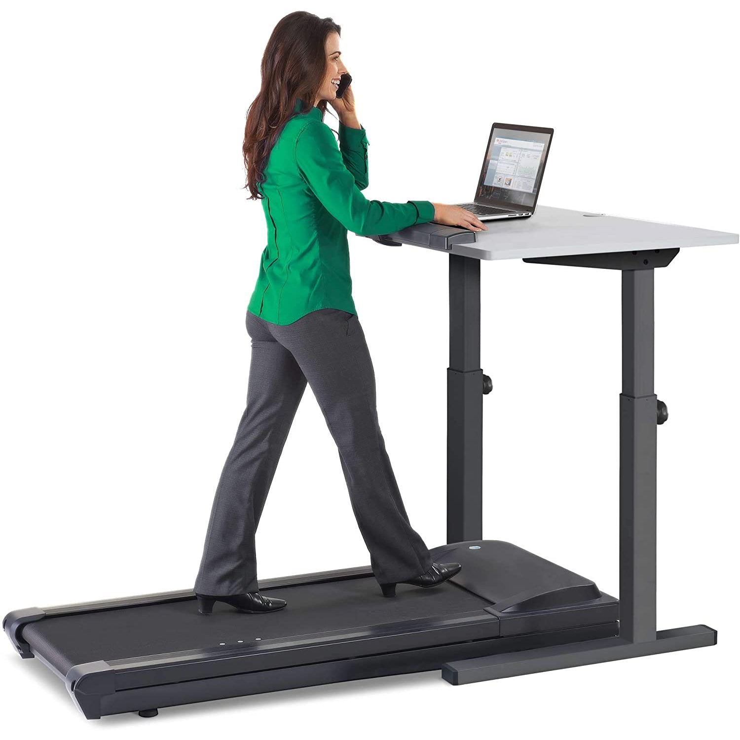 Lifespan Fitness TR1200-DT5 Adjustable Office Walking Desk Treadmill, Silver