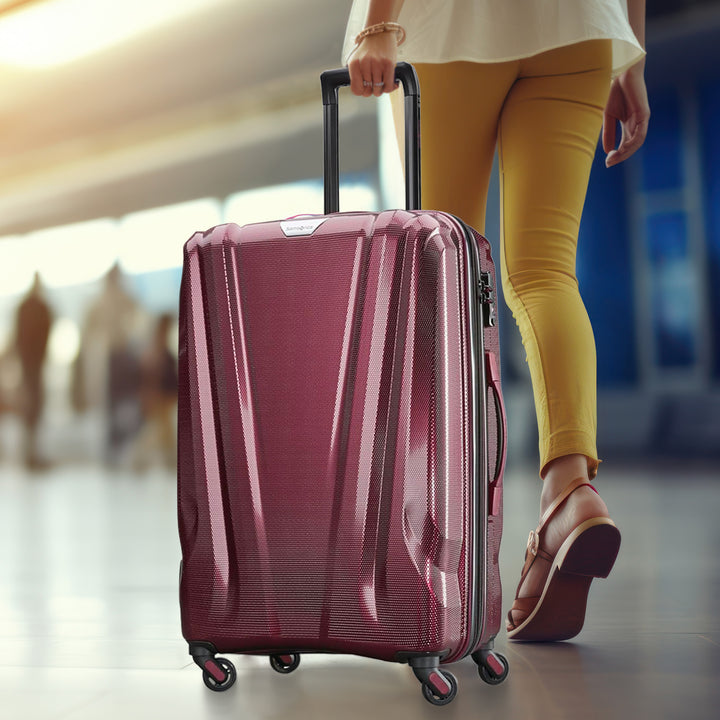 Samsonite DLX Spinner 3pc Carry-On, Medium & Large Luggage Set, Aubergine (Used) - VMInnovations