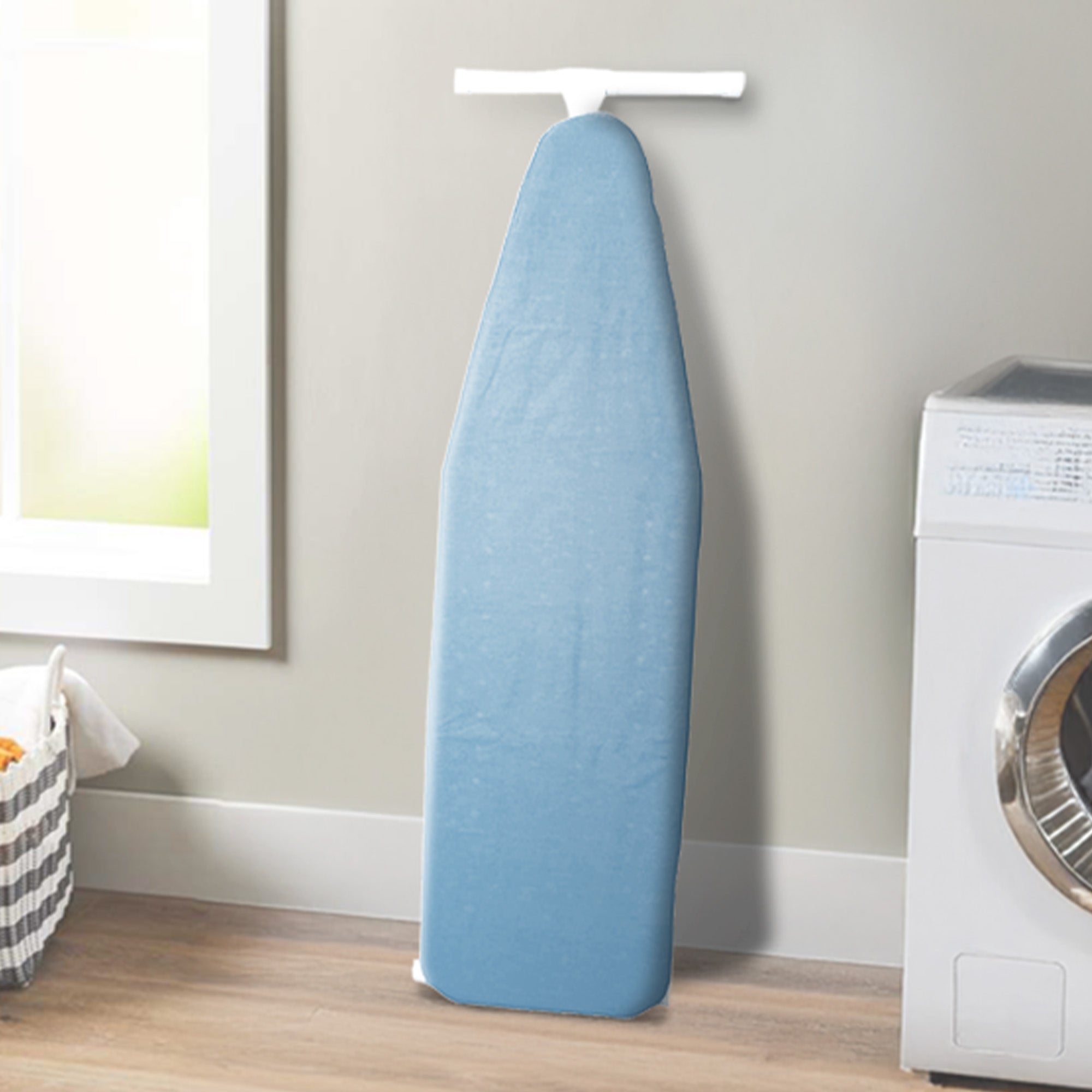 Homz Foldable Adjustable Ironing Board w/ Foam Pad & Cotton Cover, Blue (Used) - VMInnovations