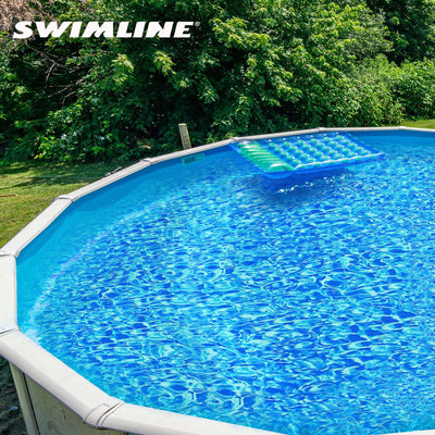 Swimline 24 Foot Swirl Blue Round Above Ground Swimming Pool Wall Liner (Used) - VMInnovations