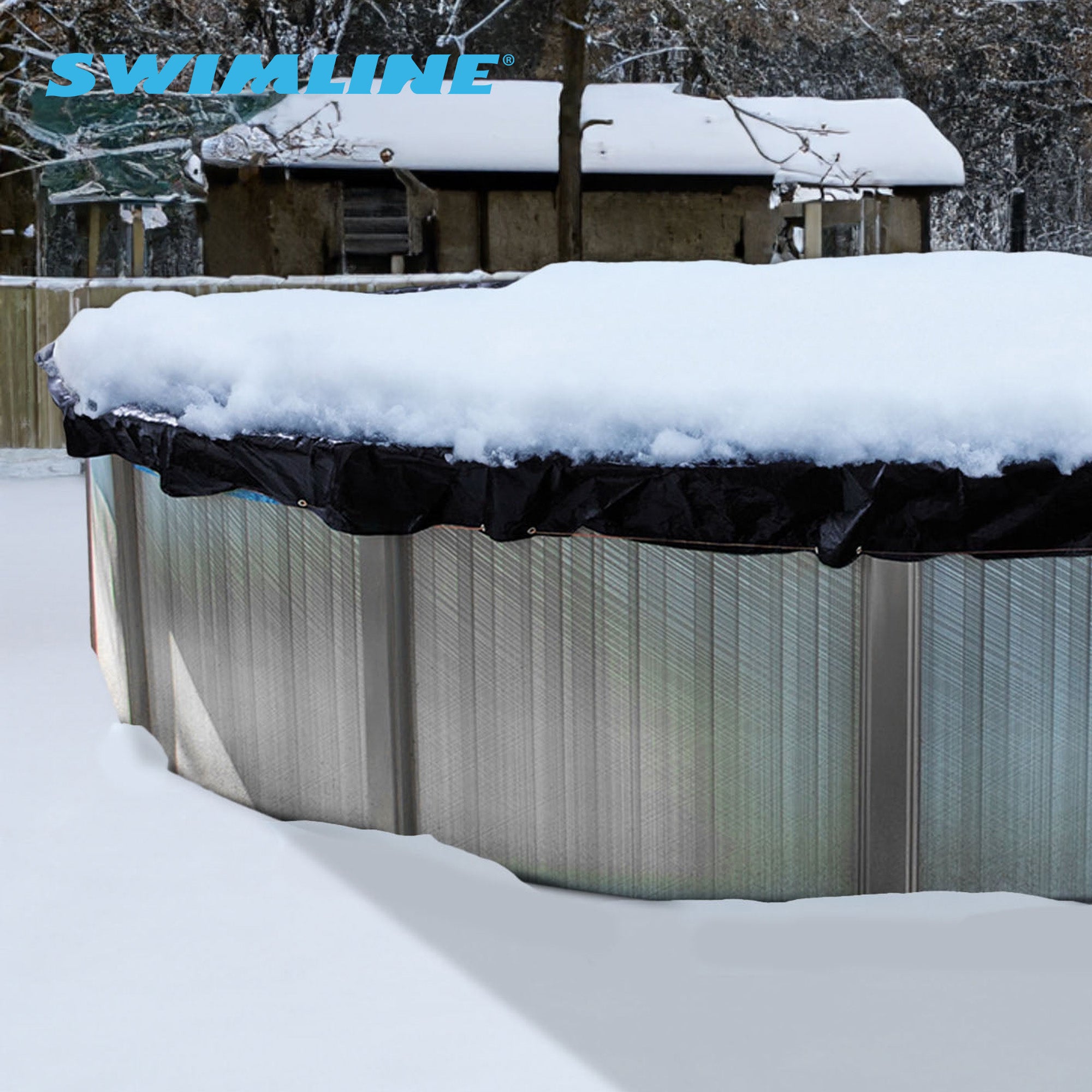 Swimline 28' Round Above Ground Swimming Pool Winter Cover Blue (Open Box) - VMInnovations