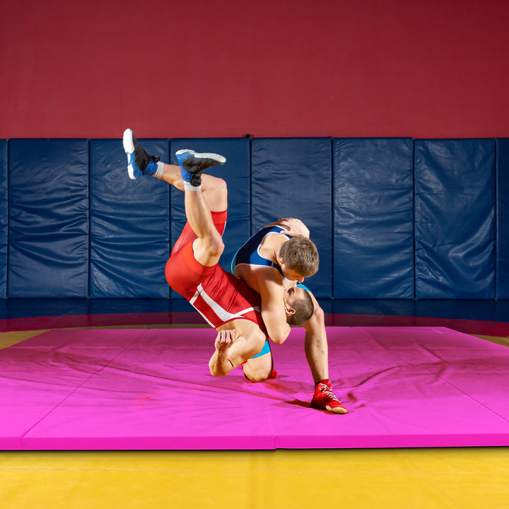 BalanceFrom 4' x 8' x 2" All Purpose Fitness Gymnastics Gym Mat, Pink (Used)