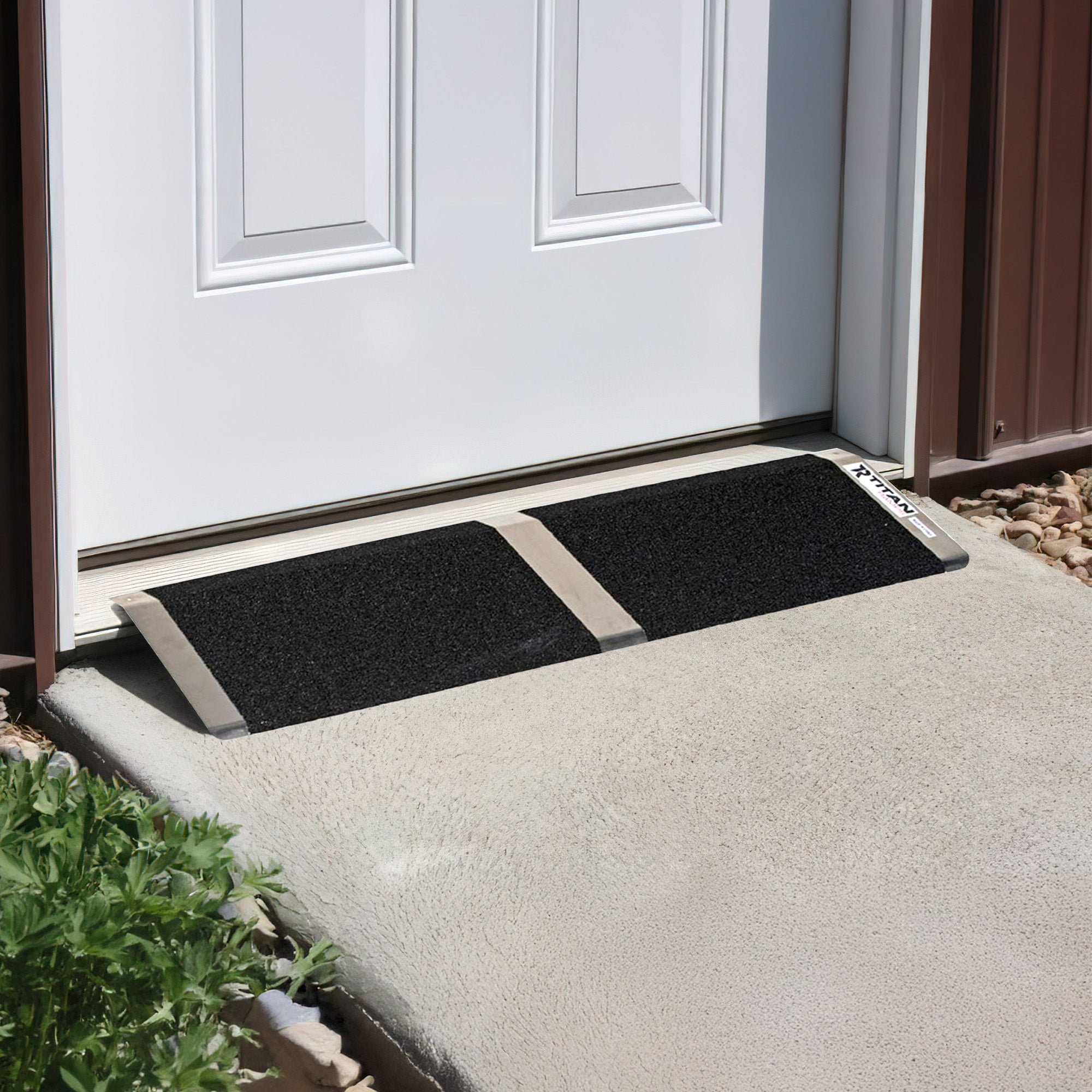 Titan Ramps 8 Inch Aluminum Threshold Ramp for Doorways, or Raised Landings