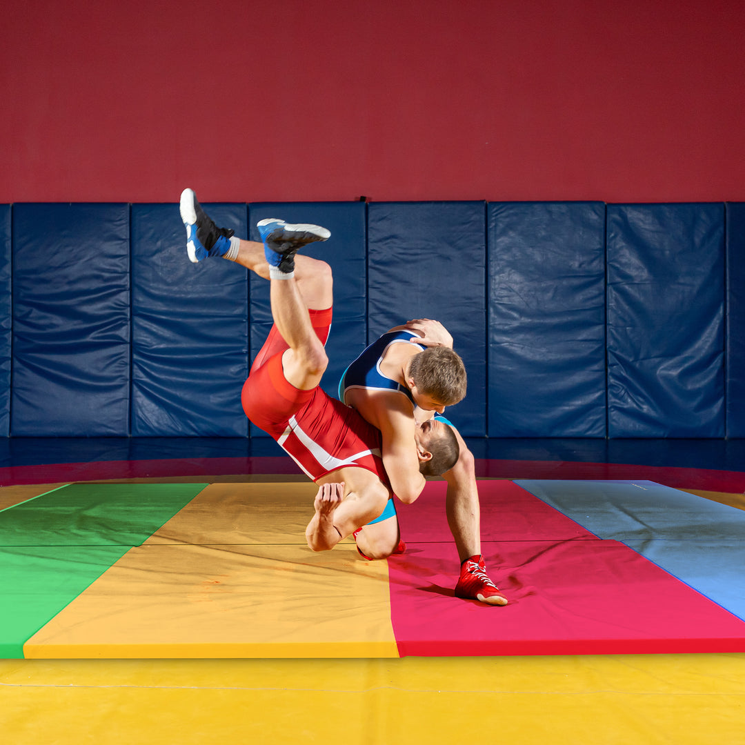 BalanceFrom 4' x 8' x 2" All Purpose Folding Fitness Gym Mat, Multi (Used)