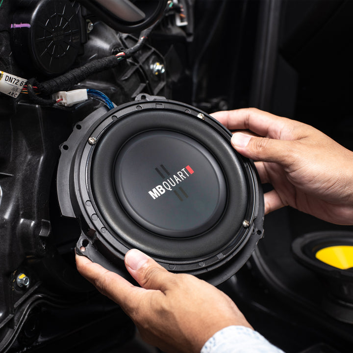 2) MB Quart DS1-254 800 Watt 4 Ohm Shallow Slim Subwoofers Car Truck DVC Subs