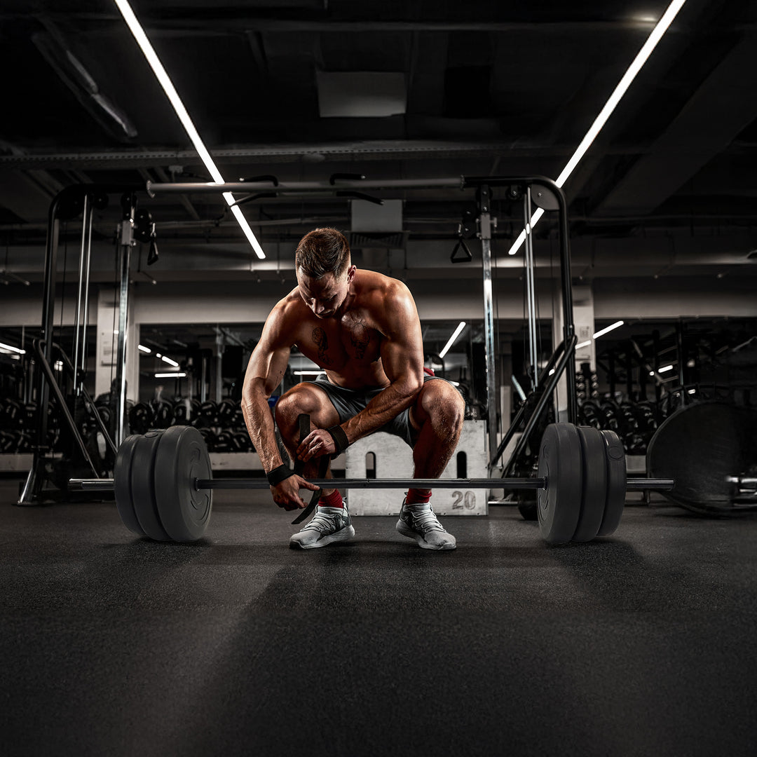 BalanceFrom Standard Weightlifting Solid Olympic Barbell, 1", 5' (Open Box) - VMInnovations