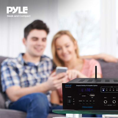 Pyle Bluetooth PA Speaker & Microphone Receiver Amplifier bundle (Open Box)