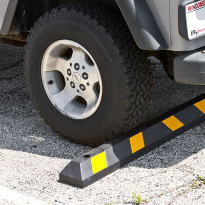 Guardian Parking Stop 4'Long Rubber Curb w/Mounting Holes Black/Yellow(Open Box)