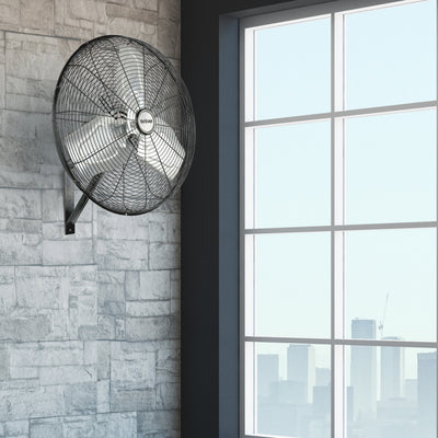 Hurricane 20" Pro Classic Oscillating Wall Mount Fan, Black (Open Box)