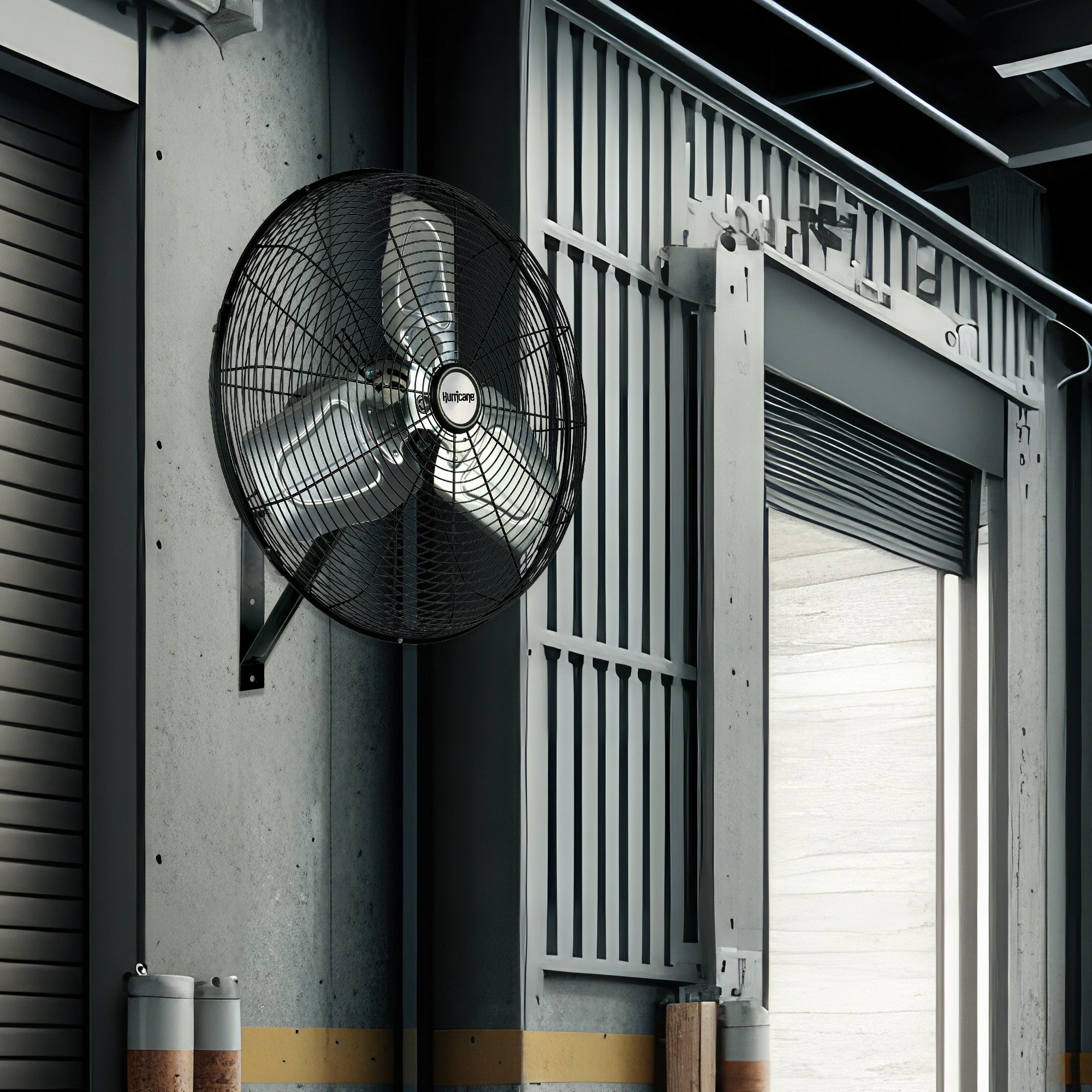 Hurricane 30' Pro Commercial Grade Oscillating Wall Mount Fan, Black (Damaged) - VMInnovations
