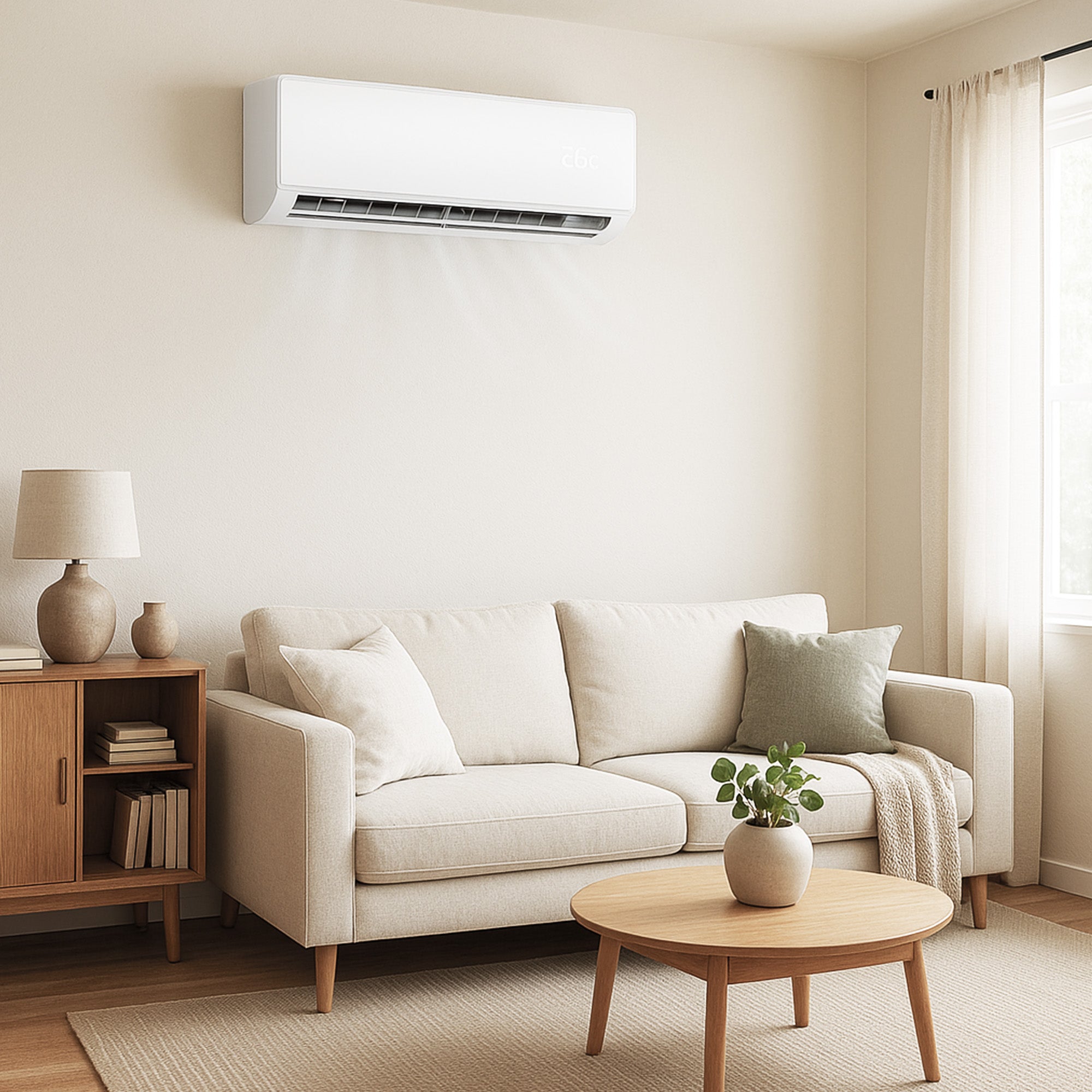 Cool-Living 11000 BTU Mini Split Air Conditioner with WiFi & Remote, 550 sq ft