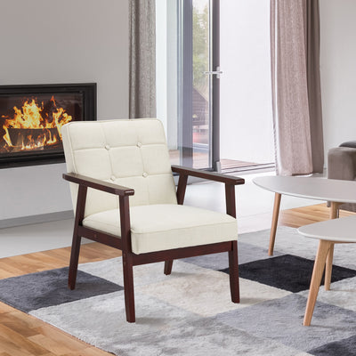 JOMEED Accent Chair w/Upholstered Wooden Frame and Fabric Cushion (Open Box) - VMInnovations