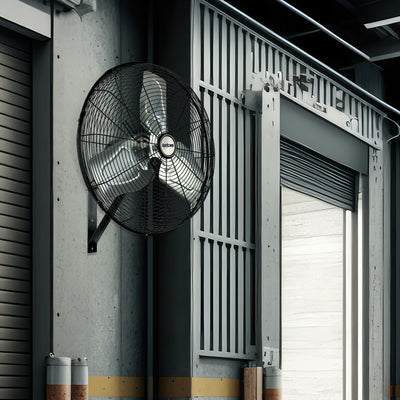Hurricane 30 Inch Pro Grade Classic Oscillating Wall Mount Fan, Black (Used) - VMInnovations