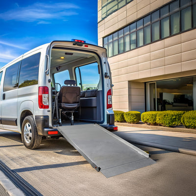 Titan Ramps 6 Foot Aluminum Wheelchair Entry Ramp, 1 Pc, 850 lbs Cap (Open Box) - VMInnovations