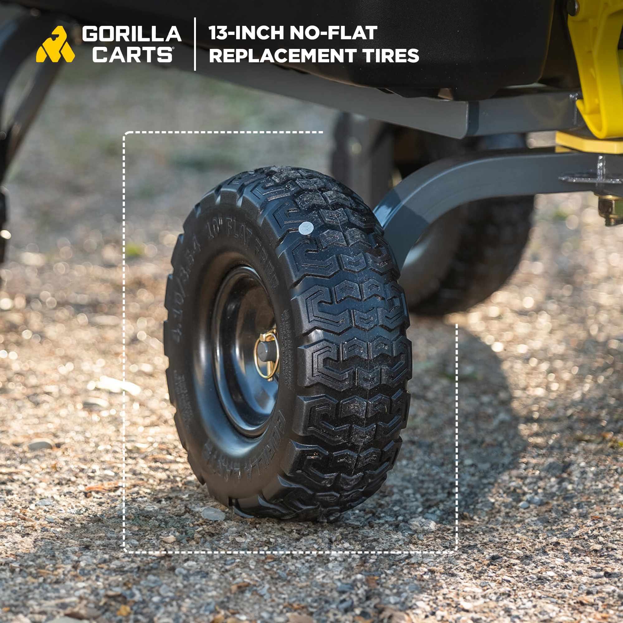 Gorilla Carts 13" No Flat Tire for Utility Carts GCG-7 & GCG-1200 (Open Box) - VMInnovations
