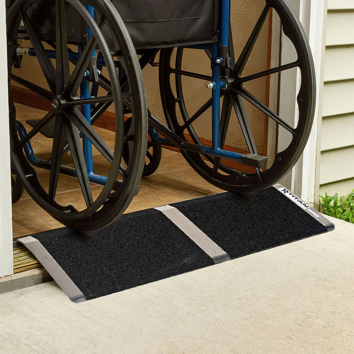 Titan Ramps 10 Inch Aluminum Threshold Ramp for Doorways, or Raised Landings