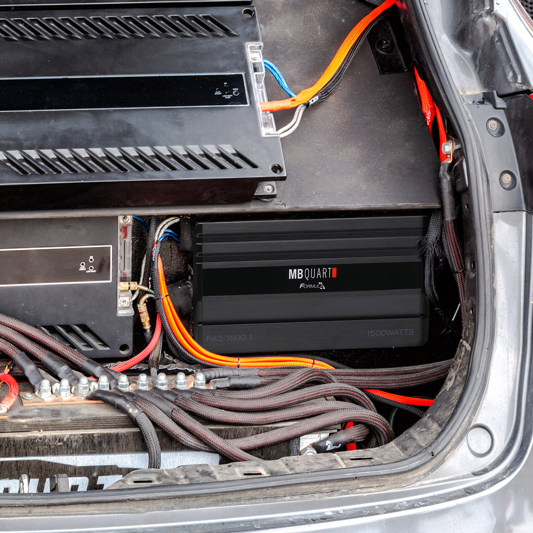 MB Quart Formula 1,500 Watt Mono Car Audio Mobile Amplifier, FA2-1500.1, Black - VMInnovations