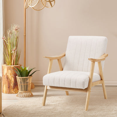 JOMEED Modern Accent Chair with Upholstered Wooden Frame and Fabric Cushion