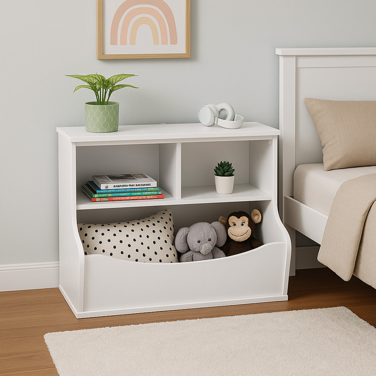 PJ Wood Multi-Functional Bookcase, Store or Display Books of Different Sizes