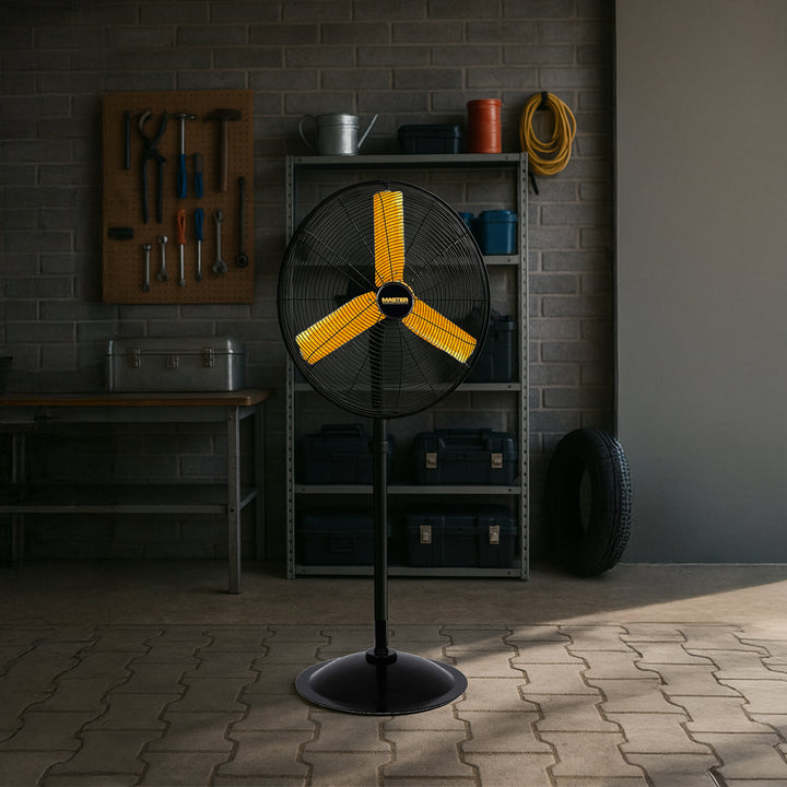 Master 30" High Velocity Pedestal Fan, 3 Speed Metal Standing Fan w/ Swivel Head