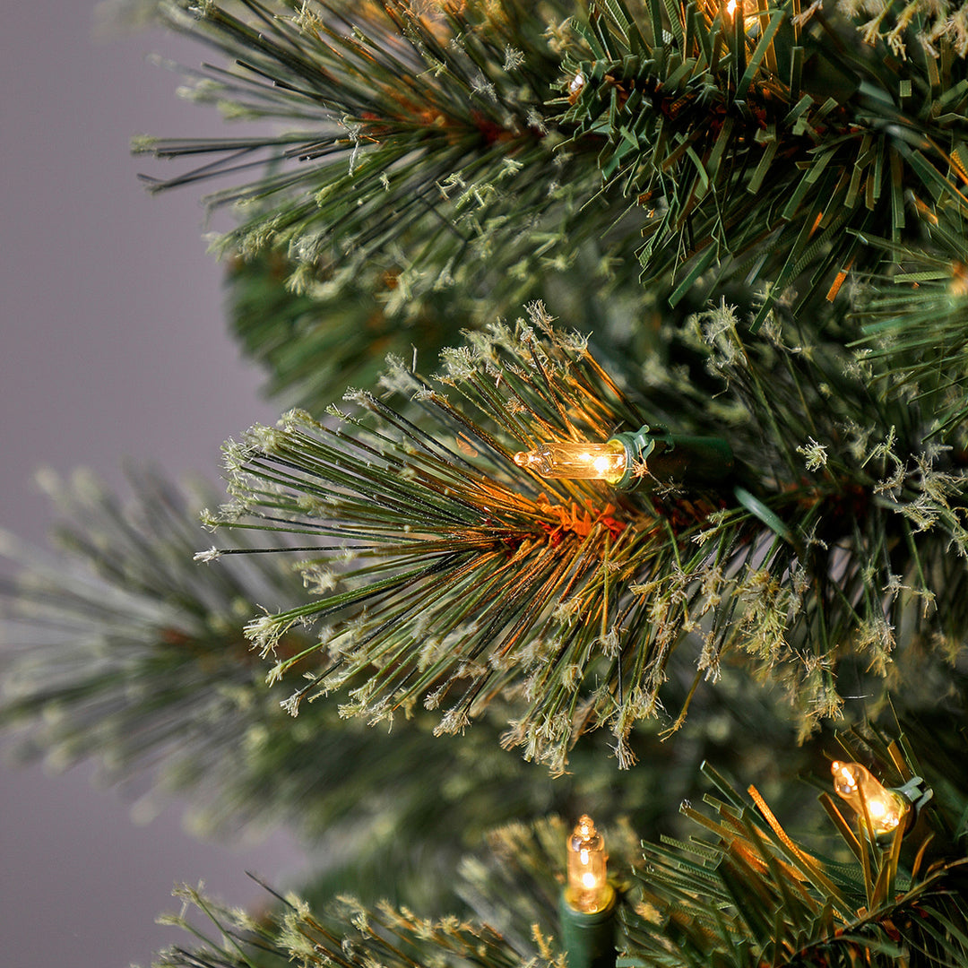 Home Heritage Stanley Pine Artificial Christmas Tree, 5' with Metal Base Stand