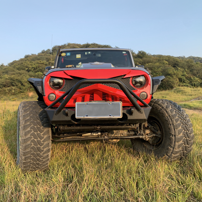 AMERICAN MODIFIED Hawke Front Grille for 07-18 Jeep Wrangler JK, Red (Open Box) - VMInnovations