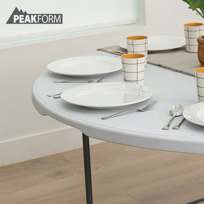 Peakform Round Folding Banquet Table for Indoor or Outdoor Use, 60 Inch, White - VMInnovations