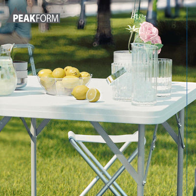 Peakform Compact Folding Banquet Table for Indoor or Outdoor Use, 34 Inch, White