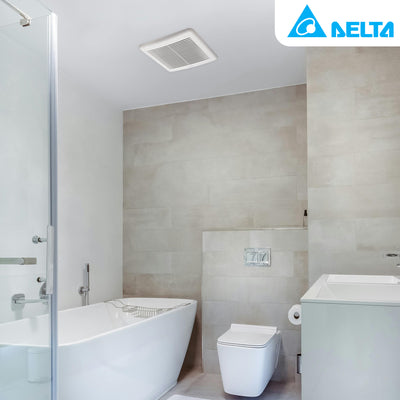 Delta Breez Slim Ventilation Exhaust Bathroom Fan 70 CFM with Dual Speed, White - VMInnovations