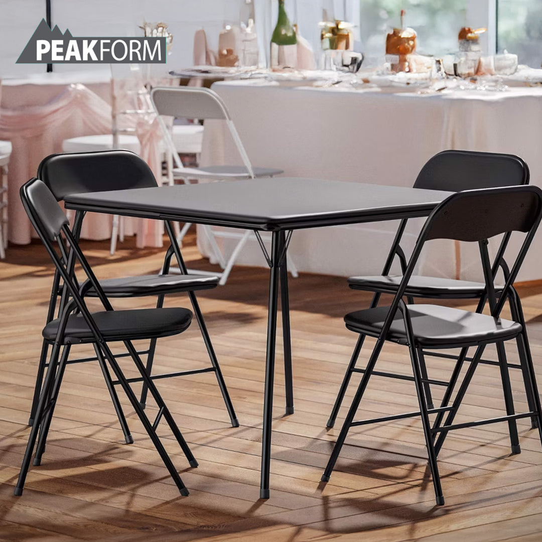Plastic Development Group 5 Pc 34" Card Table and 4 Chairs Set (Open Box) - VMInnovations