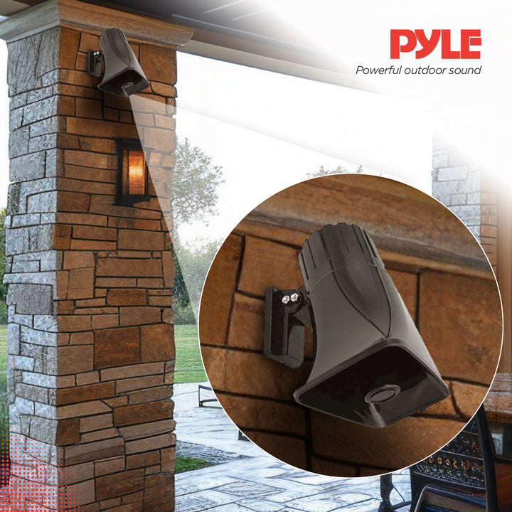 Pyle 8" Portable PA Horn Speaker for Indoor/Outdoor Use, 65W Peak Power, Black