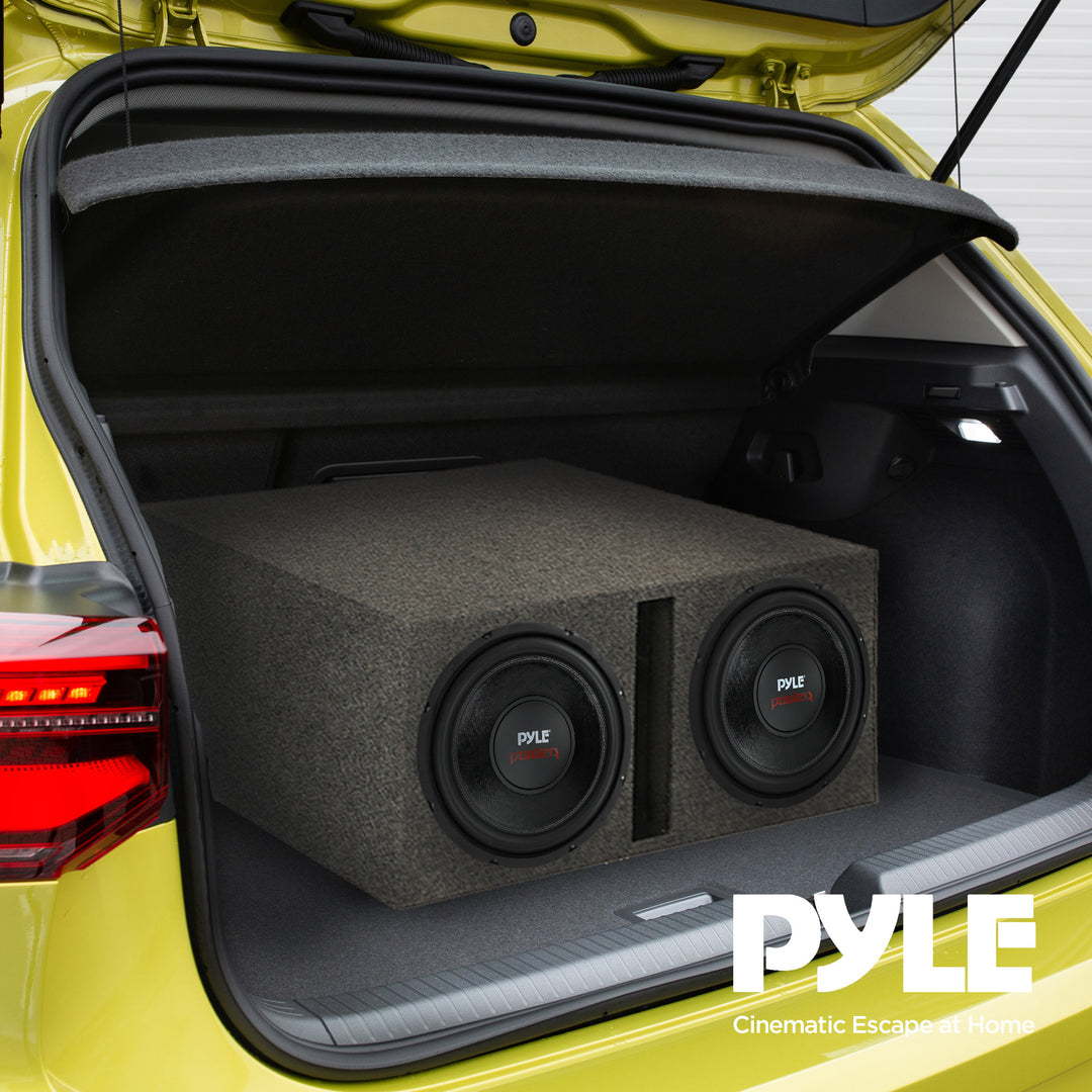 Pyle PLPW12D 12" 3200W 4-Ohm DVC Car Subwoofer Sub and Dual Ported Enclosure - VMInnovations