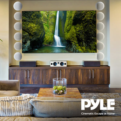 Pyle 8" 500W 2 Way In Wall/Ceiling Home Speakers System Audio Stereo, 12 Pack