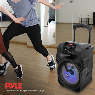 Pyle PPHP844B 400 W Portable Bluetooth Speaker w/ LED Party Lights & Remote