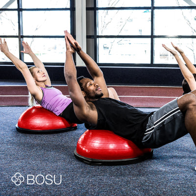 Bosu Home Gym The Original Balance Trainer 65 cm Diameter, Red & Black (Used) - VMInnovations