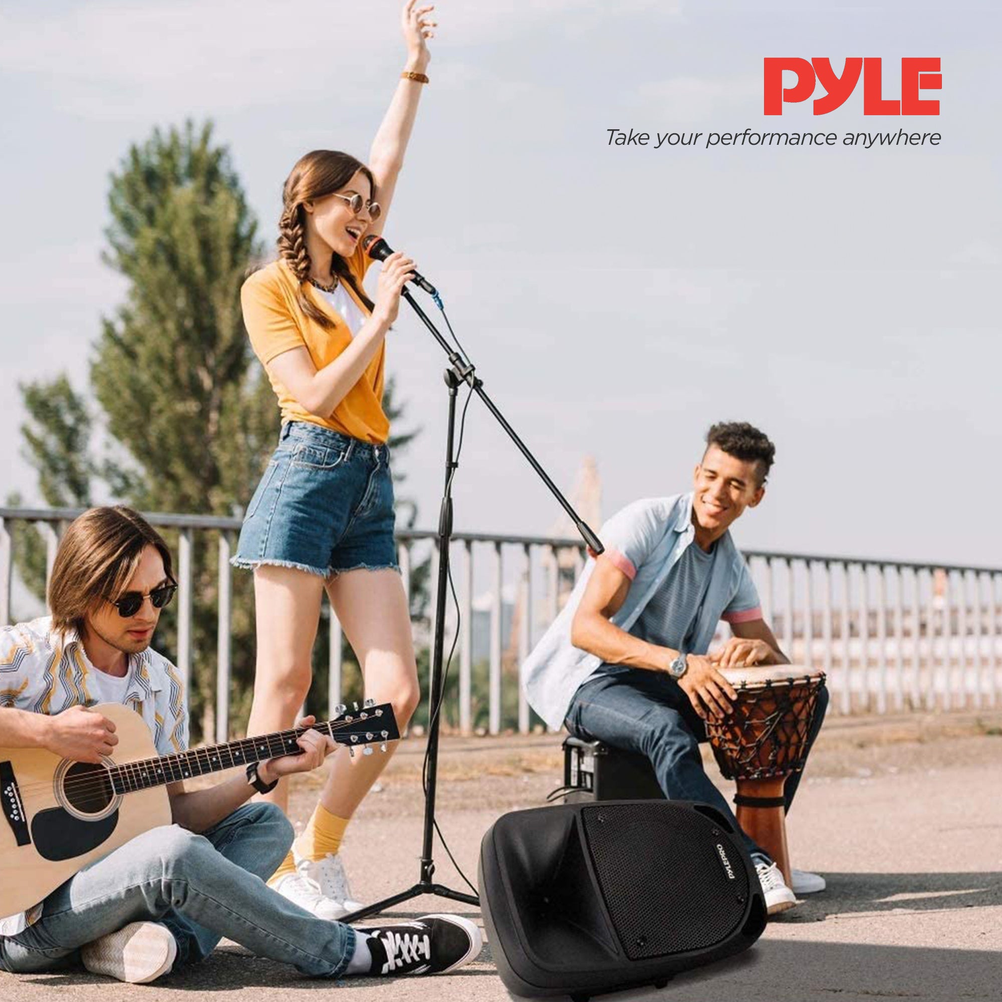 Pyle Bluetooth Portable Karaoke Speaker System, Wireless Microphone (For Parts) - VMInnovations