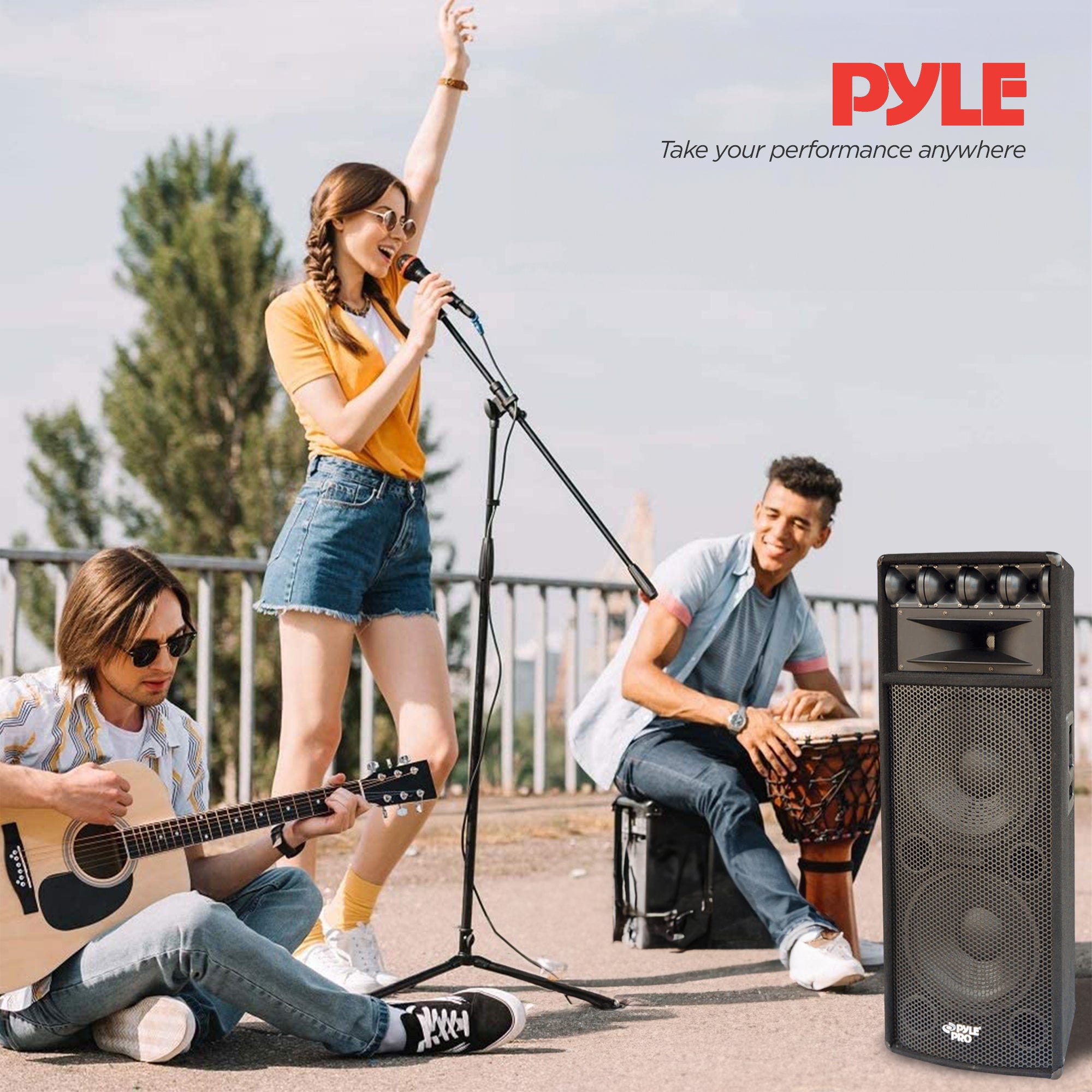 Pyle 1600W Outdoor 7 Way PA Loud-Speaker Cabinet w/ Dual 12" Woofers (For Parts) - VMInnovations