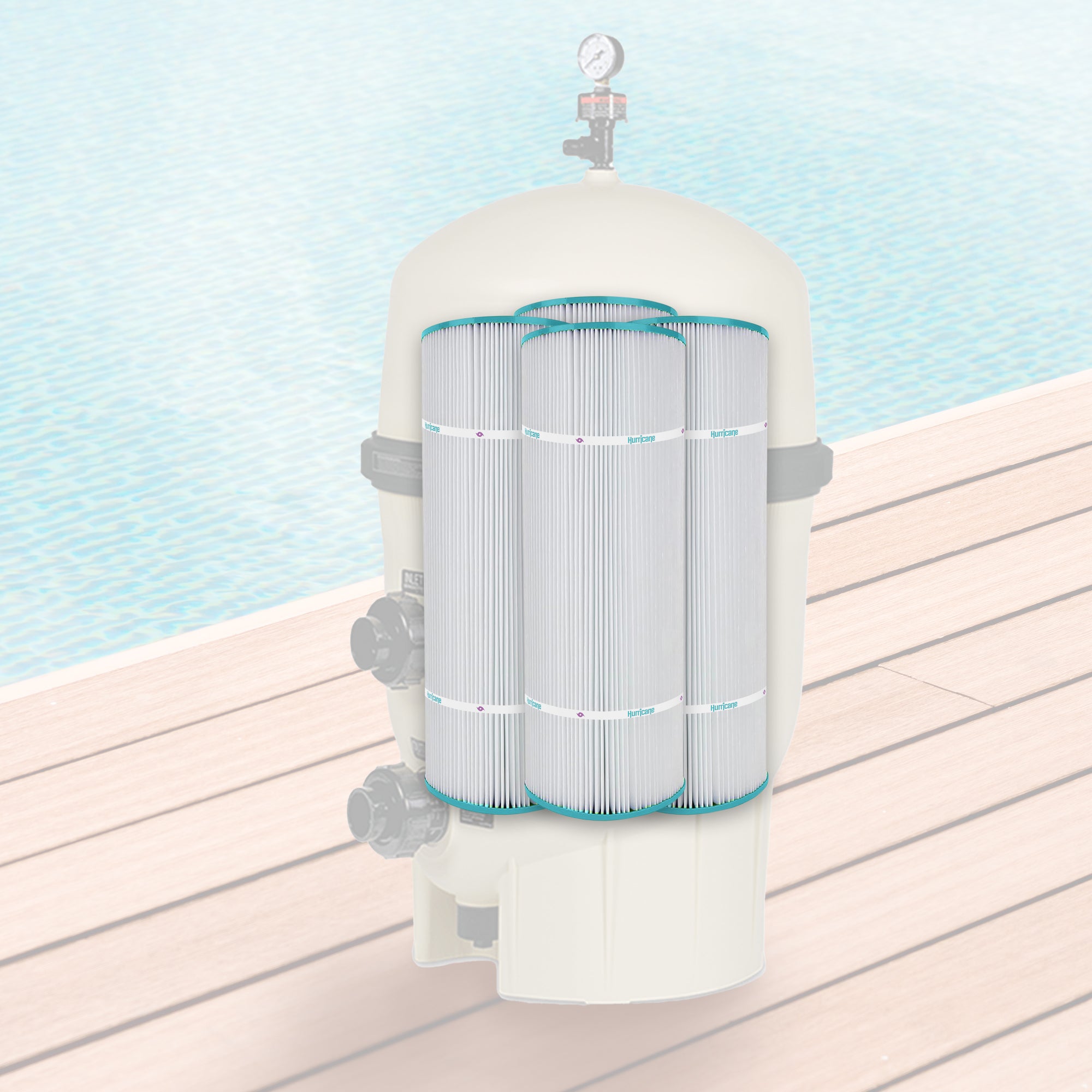 Hurricane Filter Cartridge for or Pleatco PCC80 & Unicel C-7470 (4pk) (Open Box)