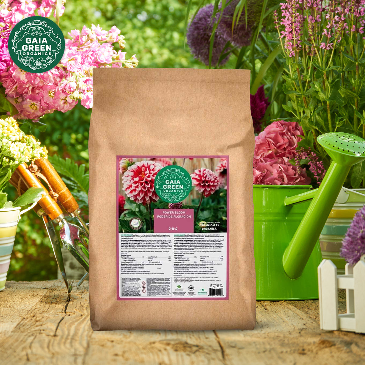 GAIA GREEN 10 Kg Bag All Purpose Soil Supplement & 10 Kg Power Bloom Plant Food