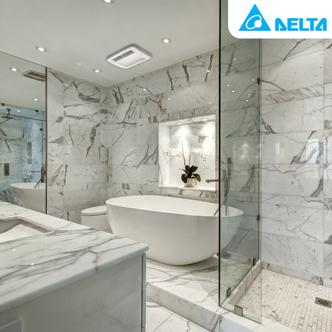 Delta Breez 100 CFM Energy Star Bathroom Fan with LED Light (Open Box) - VMInnovations