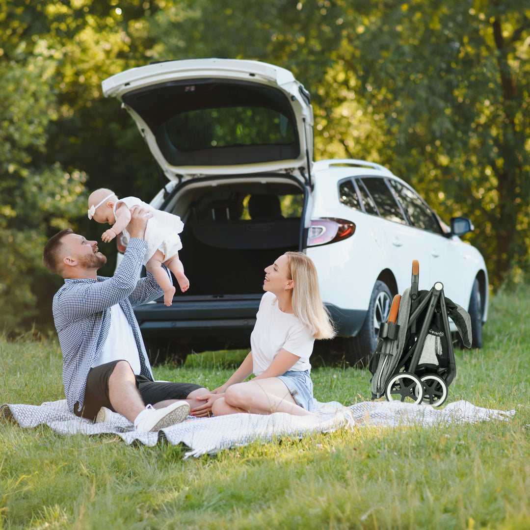 Evenflo Gold Otto Self Folding Lightweight Travel Stroller, Gray (Open Box) - VMInnovations