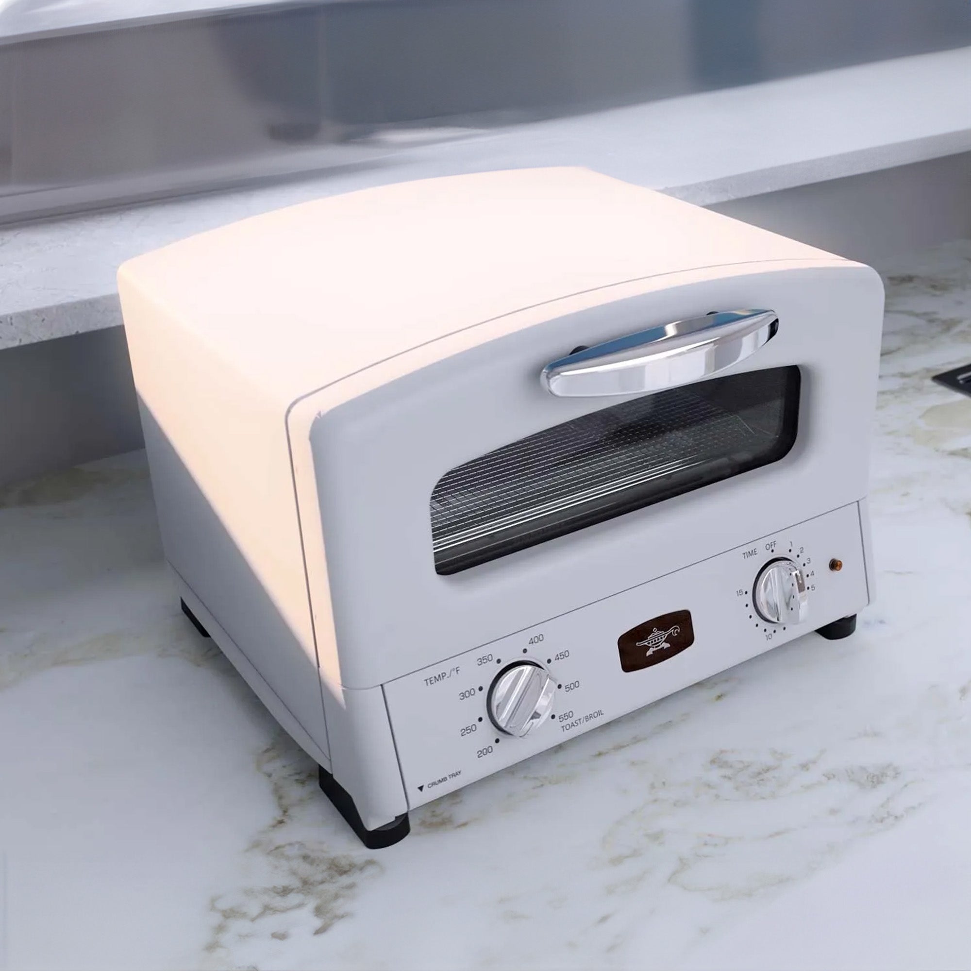 Sengoku HeatMate Countertop Toaster Oven w/ Graphite Technology, Eggshell White - VMInnovations