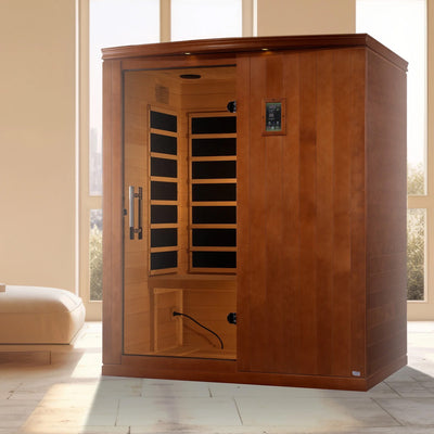 Dynamic Saunas Madrid Elite 3 Person Ultra Low EMF Infrared Lighting Home Sauna - VMInnovations