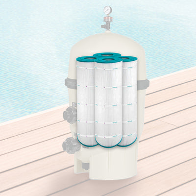Hurricane HF8419-01 Advanced Swimming Pool Filter Cartridge Replacement, White